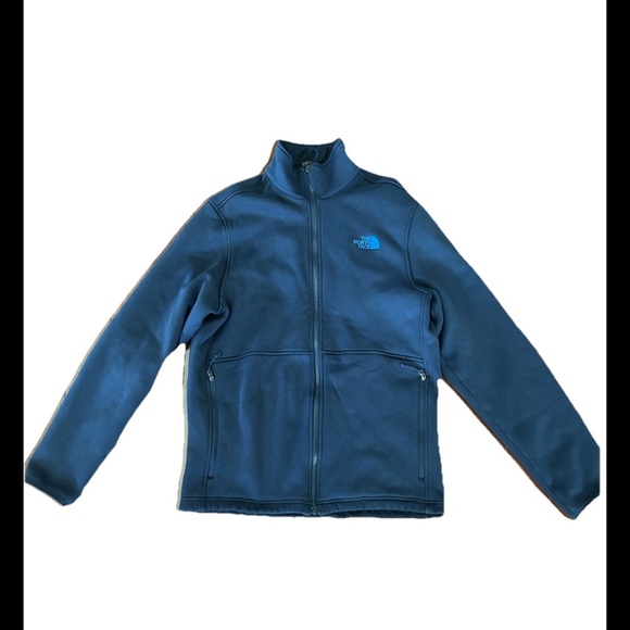 The North Face Men’s FleeceJacket Navy Blue Sz Large Full Zip Zipped Pockets - Picture 1 of 9